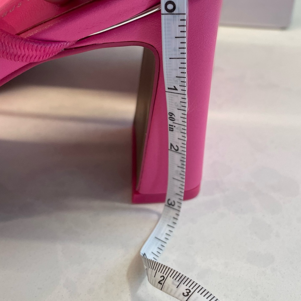 Call it Spring Barbie Hot Pink Slingback‎ 3 inch Block Pump Heel Women's 7 - Picture 8 of 11